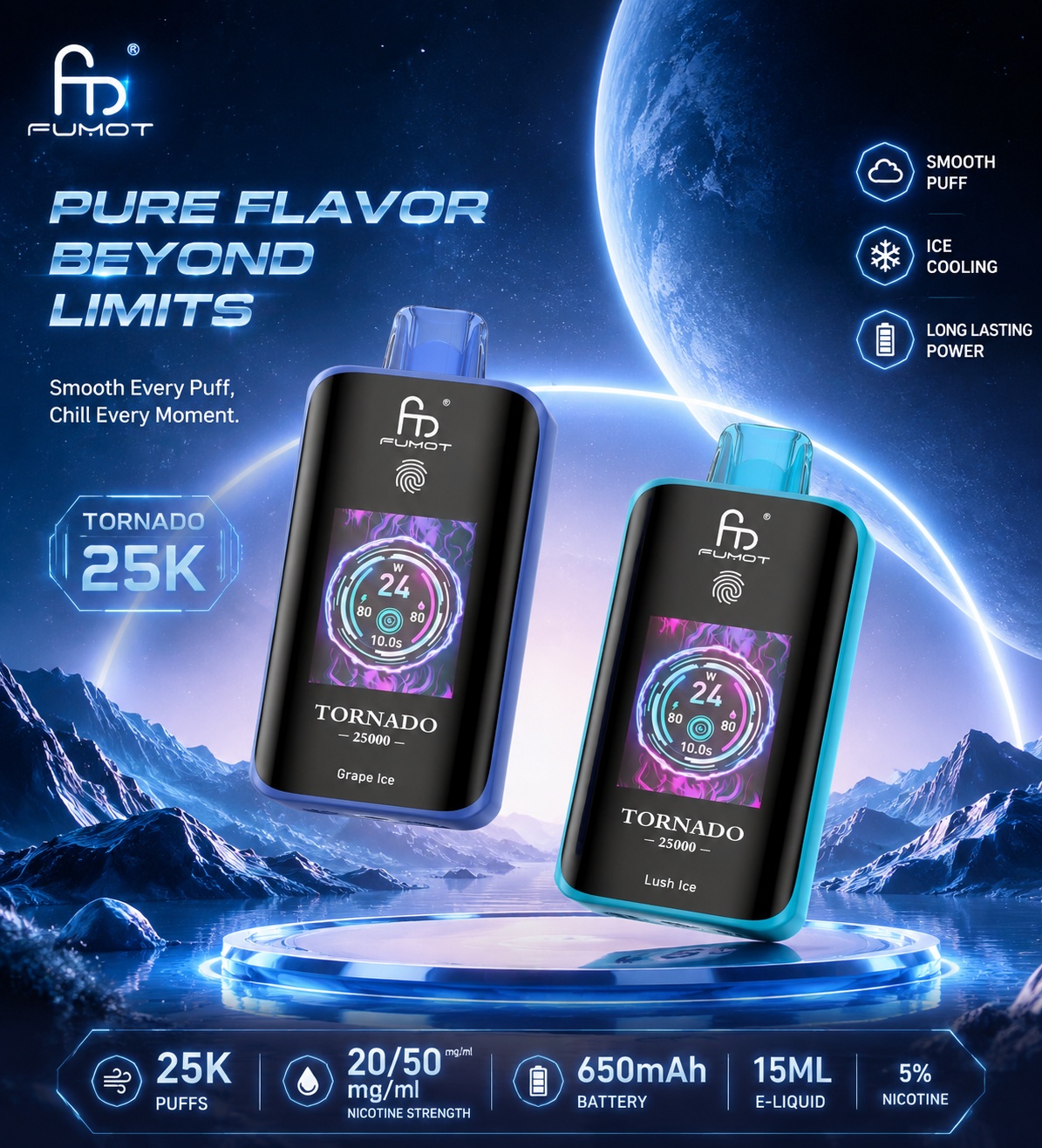 Fumot Tornado – 25.000 Trekjes – 2% Nicotine